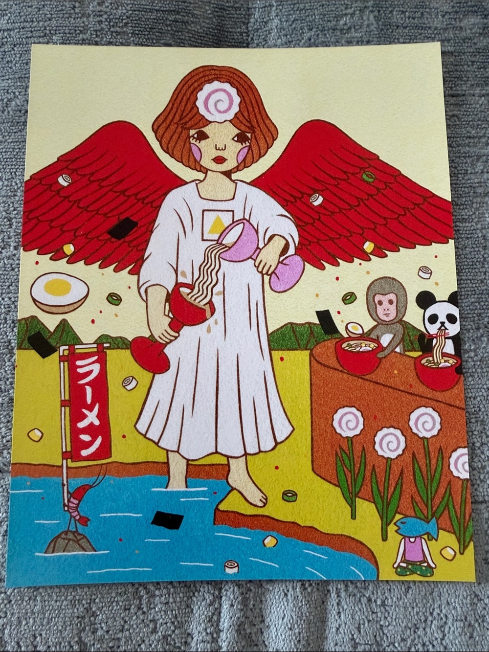 Signed Japanese Artist Naoshi Art Print 8 x 10